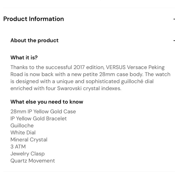 Versace Gold Watch - Picture 3 of 3